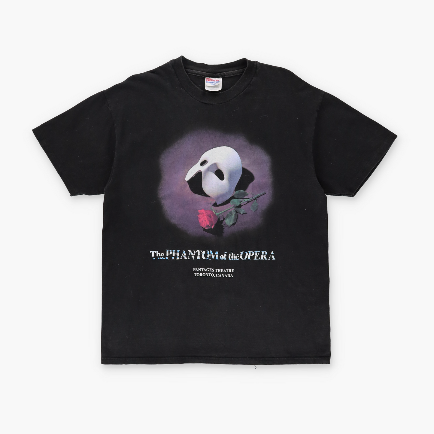 PHANTOM OF THE OPERA 'Pantages Theatre' Retro Black Tee (L)