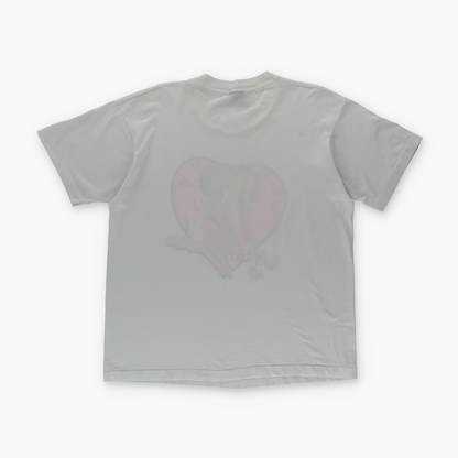 Vintage BETTY BOOP Fluro Heart 50/50 Single Stitch White T-Shirt (XL)