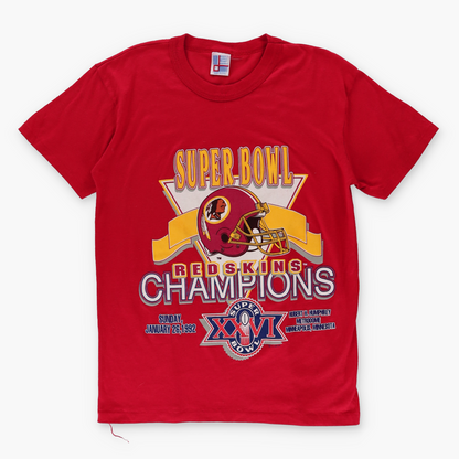 1990 SUPERBOWL Redskins USA Made NFL Red T-Shirt (S)