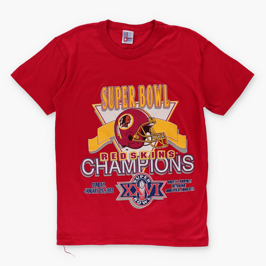 1990 SUPERBOWL Redskins USA Made NFL Red T-Shirt (S)