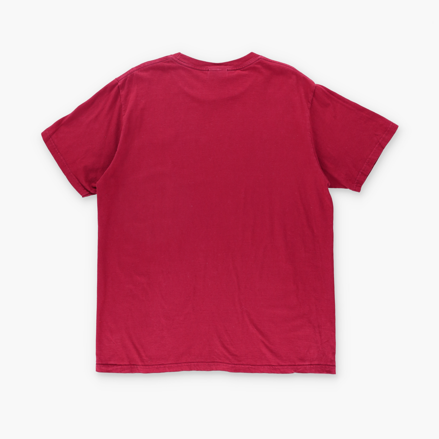 NIKE Embroidered Swoosh Logo Red & White T-Shirt (L)