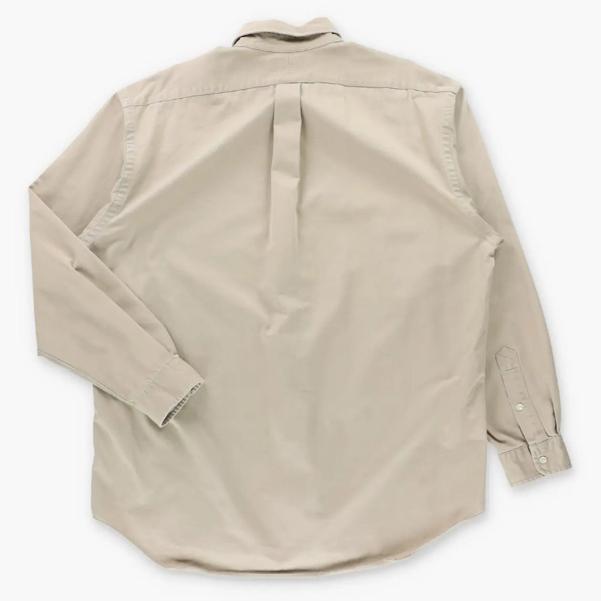 Vintage RALPH LAUREN 'Blake' Embroidered Pony Logo Khaki Button Down Shirt (XL)