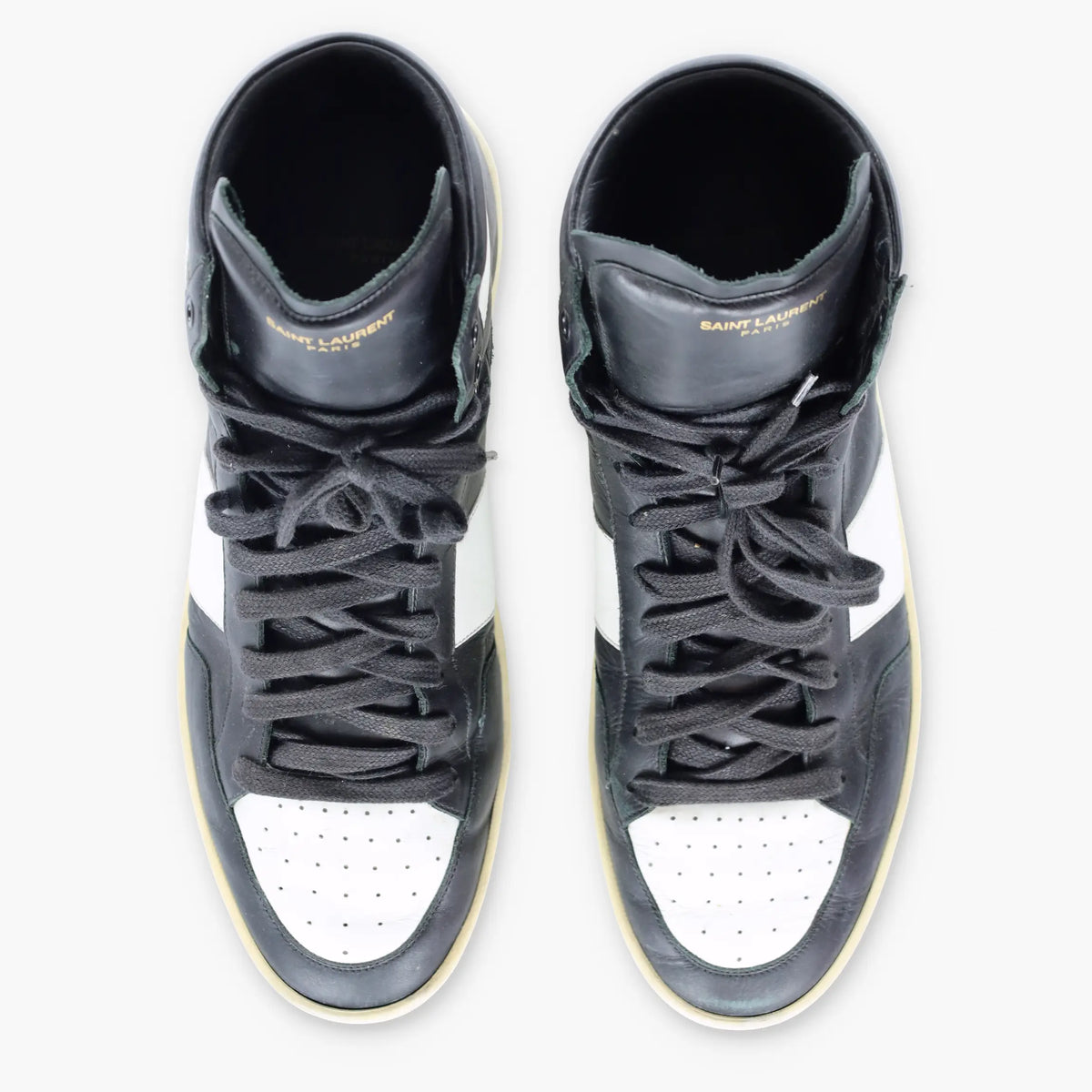 SAINT LAURENT Court Classic SL/10H Italian Made High-Top Sneakers (46.5)