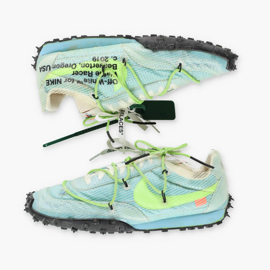 NIKE x OFF-WHITE Waffle Racer SP "Vivid Sky" Sneakers (Women's 12)