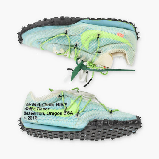NIKE x OFF-WHITE Waffle Racer SP "Vivid Sky" Sneakers (Women's 12)