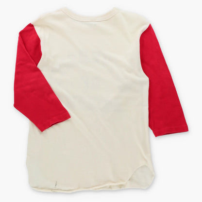 Vintage CHAMPION University Of Arizona Red & Off White USA Made 3/4 Sleeve Tee (M)