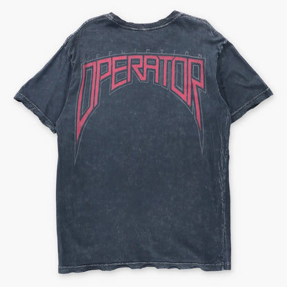 AFFLICTION Operator "Live Free Die Hard" Snake & Soldier Skull USA Made Vintage Y2K T-Shirt (L)