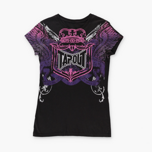 TAPOUT Y2K Wrestling Pink & Purple Crown Graphic Tee (Women's M)