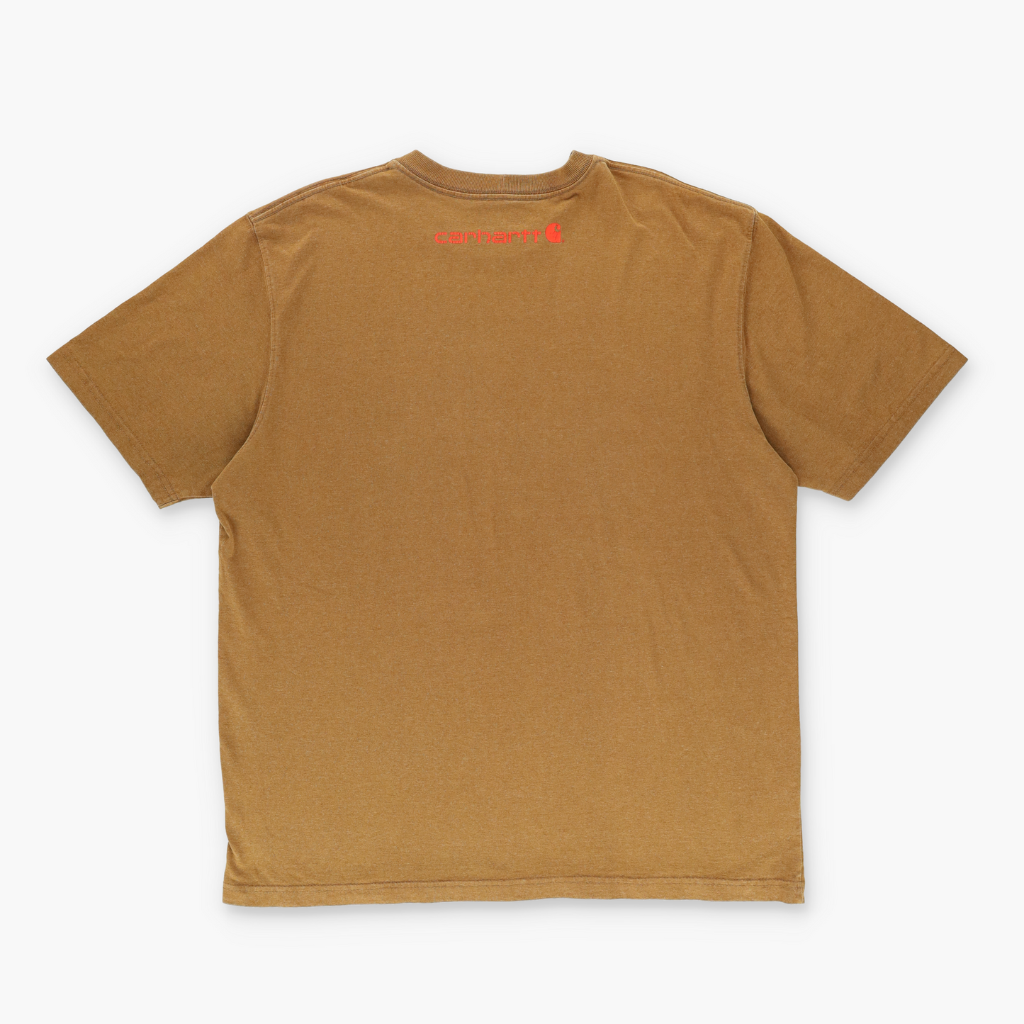 CARHARTT 'Original Fit' Orange Script T-Shirt (L)