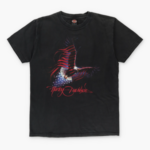 HARLEY DAVIDSON 2000 USA Made Eagle Graphic T-Shirt (L)