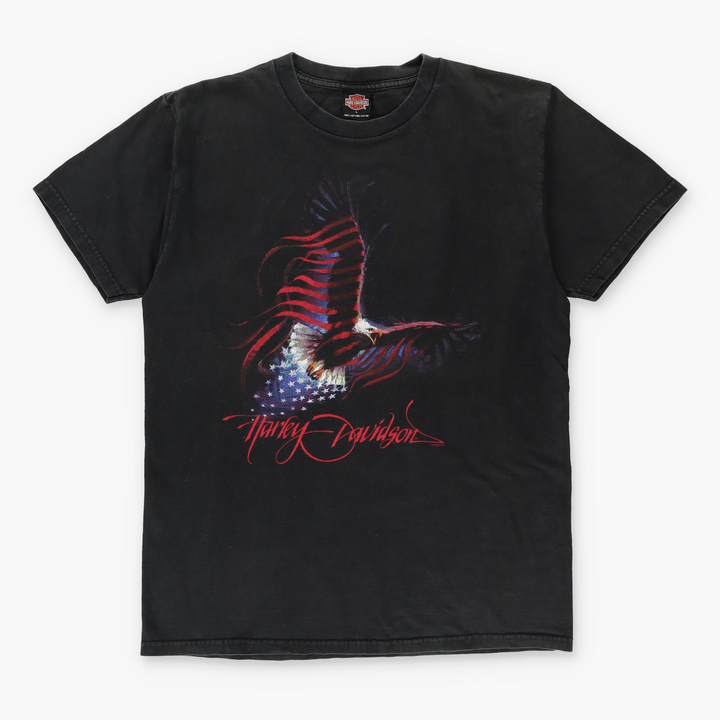 HARLEY DAVIDSON 2000 USA Made Eagle Graphic T-Shirt (L)