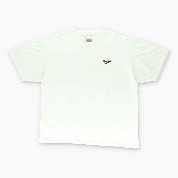 REEBOK White & Black Embroidered Classic Logo Tee (XL-XXL)