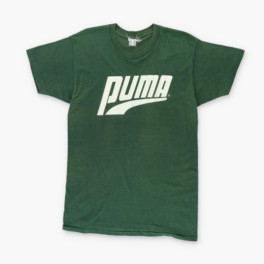 PUMA Green Spell out Logo 90s T-Shirt (S-M)