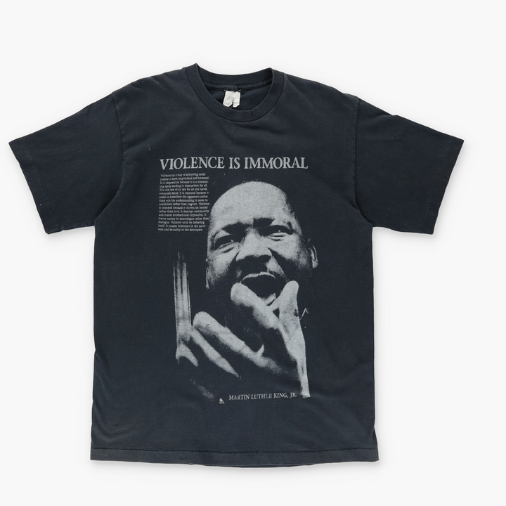 Vintage 90's Martin Luther King JR "Violence is Immortal" USA Made Tee (XL)