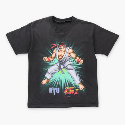 Vintage 1994 Street Fighter II Ryu Video Game Single Stitch Faded T-Shirt (XS)