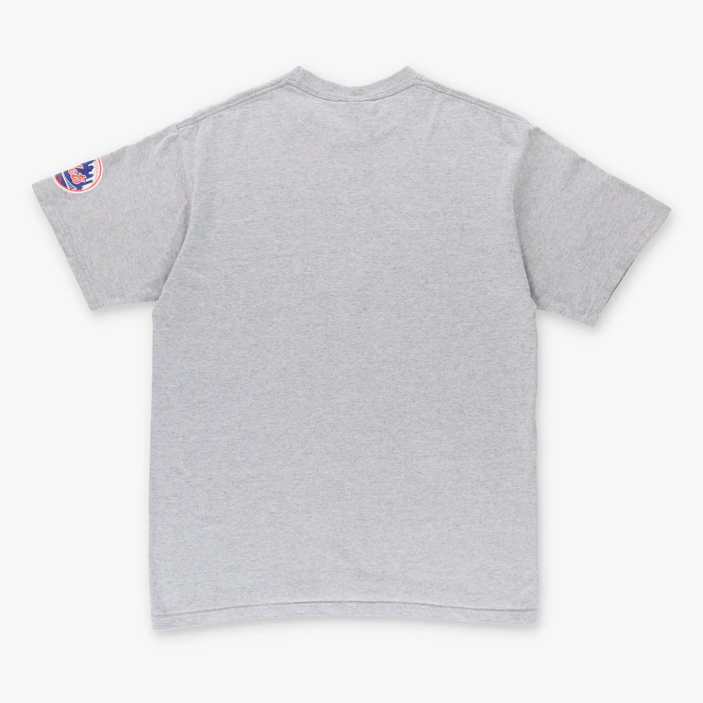 Vintage NIKE X METS Centre Swoosh Logo Grey Baseball T-Shirt (M)