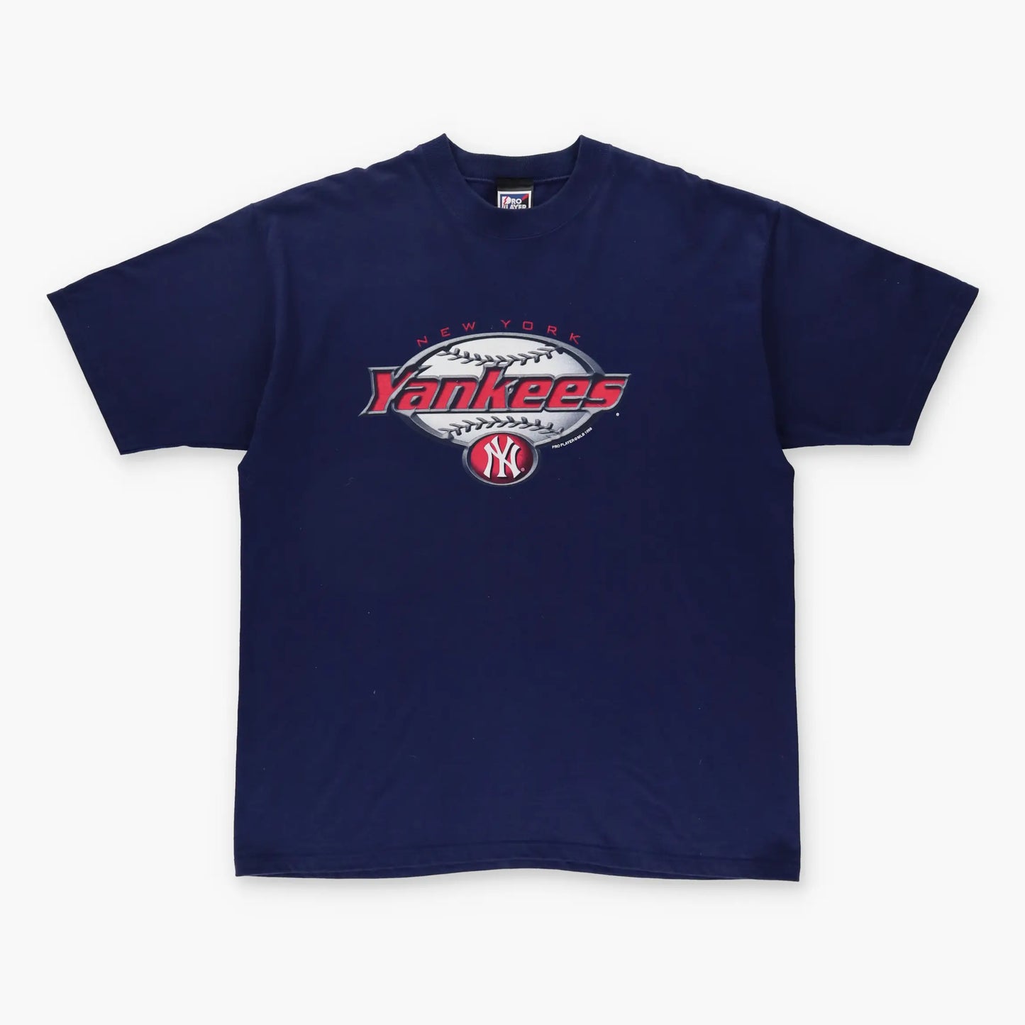 Vintage 1998 YANKEES New York Navy & Red Baseball T-Shirt (XL)