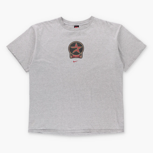 Vintage NIKE Team Houston Astros National League MLB Centre Swoosh Grey T-Shirt (L-XL)