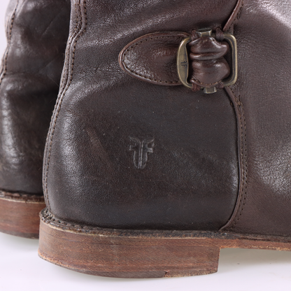 FRYE 'Paige Buckle' Brown Leather Tall Boots (8)