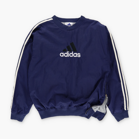 ADIDAS 3-Stripe Logo Lined Pop Over Windbreaker (S-M)