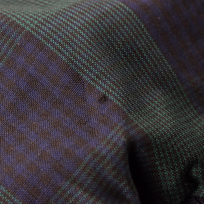 PENDLETON Green & Blue Plaid Lined Pull Over Sweatshirt USA Made (L)
