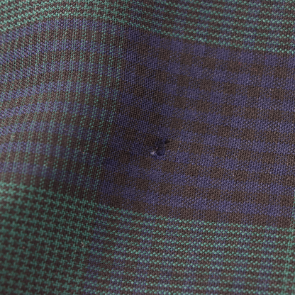 PENDLETON Green & Blue Plaid Lined Pull Over Sweatshirt USA Made (L)