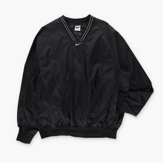 NIKE Centre Swoosh Black & White V-Neck Pull Over (L-XL)