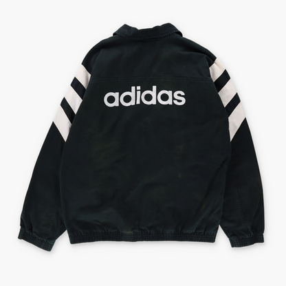 Vintage ADIDAS 90s Colour Block 3-Stripe Pop Over Sweatshirt (M-L)