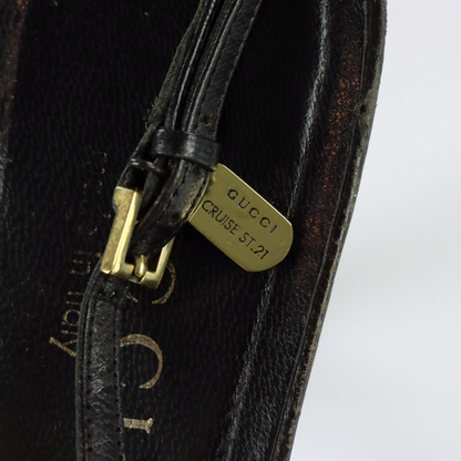 GUCCI Cruise 21 Black Leather Slingback Kitten Heels (8)