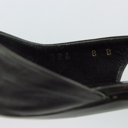 GUCCI Cruise 21 Black Leather Slingback Kitten Heels (8)