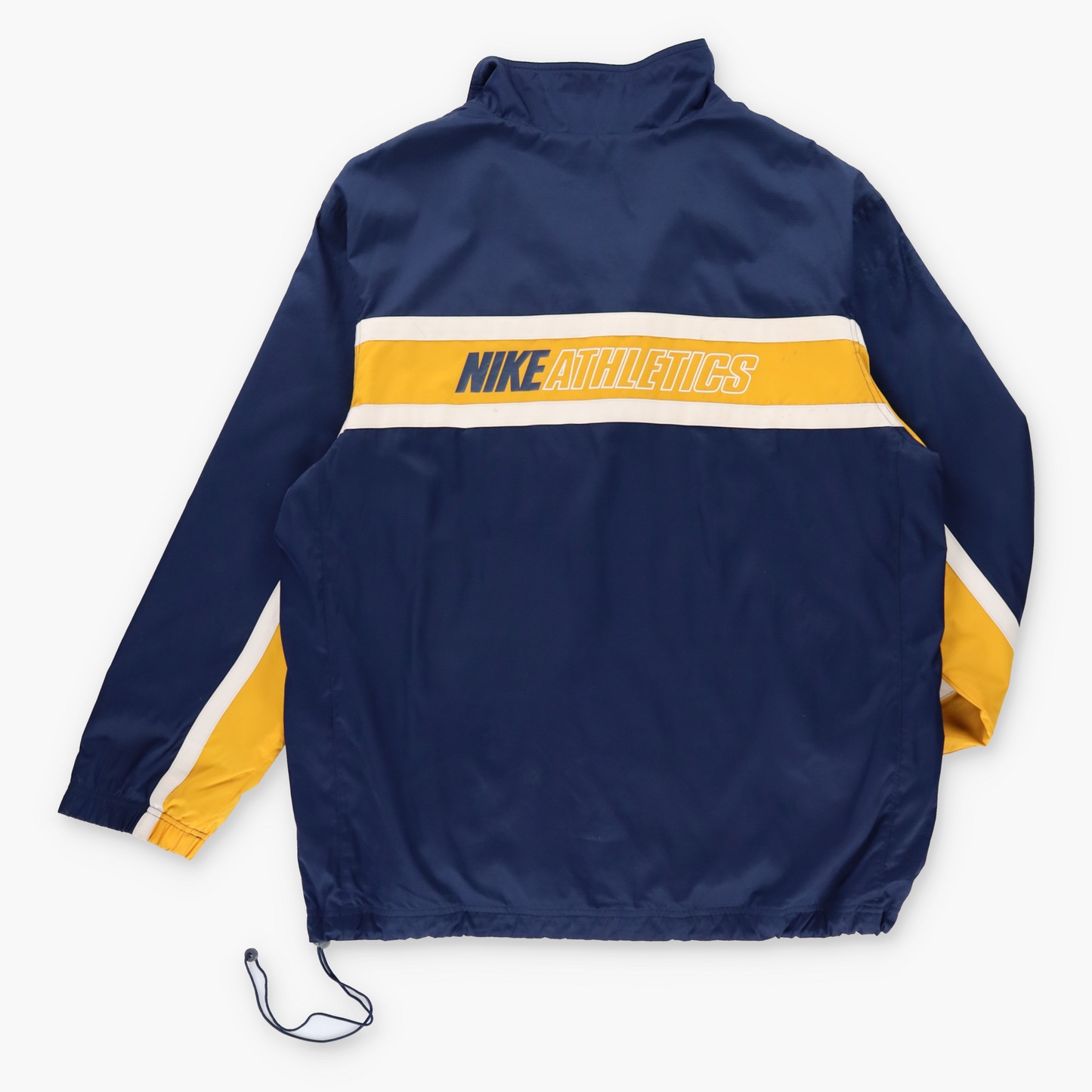 Vintage NIKE Embroidered Logo 'Athletics' Zip Up Navy & Yellow Jacket (XL) *AUBS Vintage Sole Melbourne