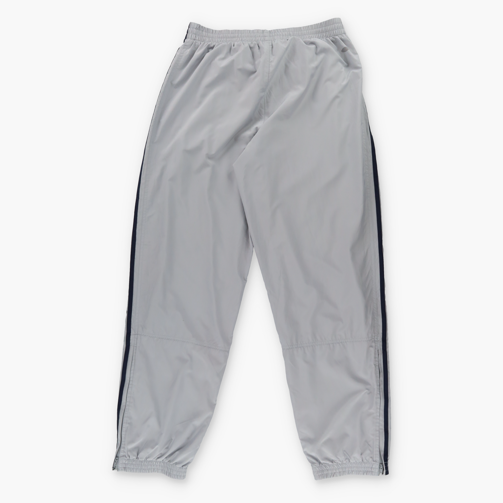 Vintage ADIDAS Embroidered 3-Stripe Grey & Navy Track Pants (M) *Aubs Vintage Sole Melbourne