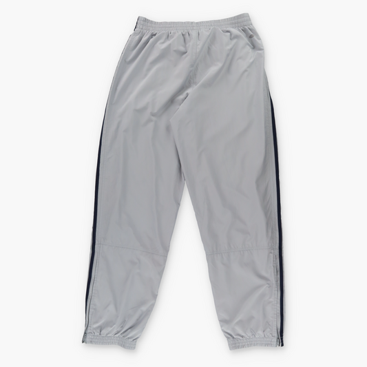 Vintage ADIDAS Embroidered 3-Stripe Grey & Navy Track Pants (M) *Aubs Vintage Sole Melbourne