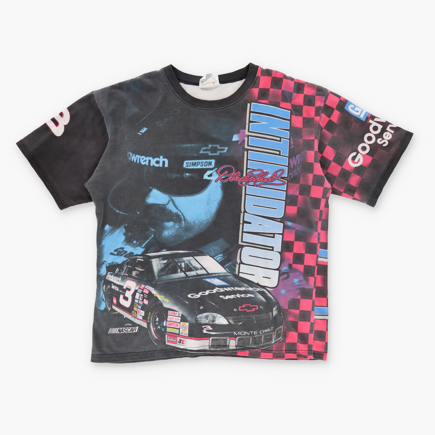 NASCAR Dale Earnhardt 'Intimidator' All Over Print Racing T-Shirt (XL)