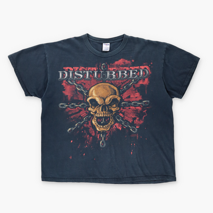 Y2K DISTRUBED Skull Grunge Heavy Metal Band T Shirt (XL-XXL)