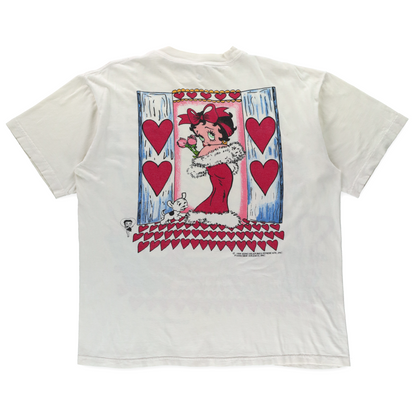 Vintage 1994 Betty Boop Valentine's Bathtub Retro White Tee (XL)