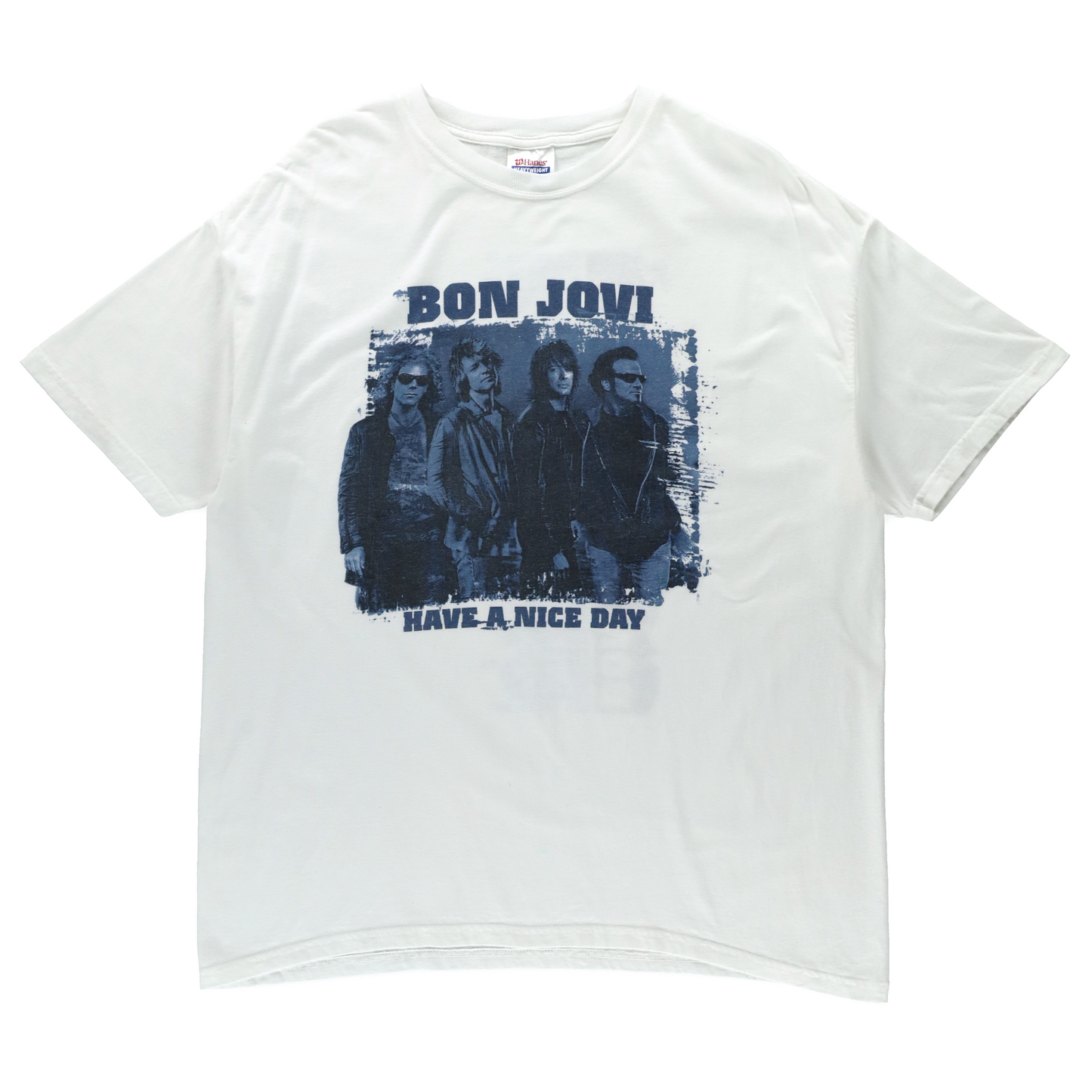 Bon Jovi 'Have a Nice Day' World Tour 2005-2006 Double Sided White Band Tee (XL)