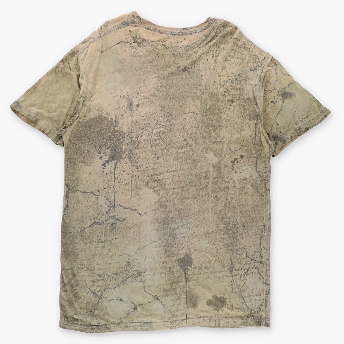 AFFLICTION Bamboo Vintage Y2K Angel & Sword All Over Print Red Stitch Detail USA Made T-Shirt (L TALL)