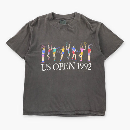 Vintage 1992 US Open Colourful Tennis Players Graphic T-Shirt (L)