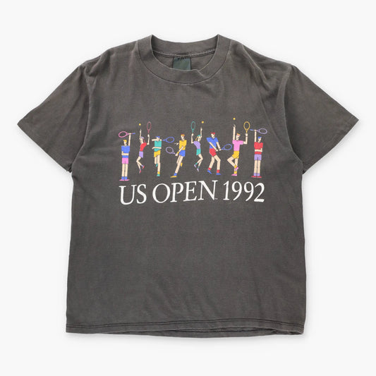 Vintage 1992 US Open Colourful Tennis Players Graphic T-Shirt (L)
