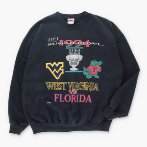 West Virginia v Florida 1996 Sugar Bowl NUTMEG Sweatshirt USA Made (XL)