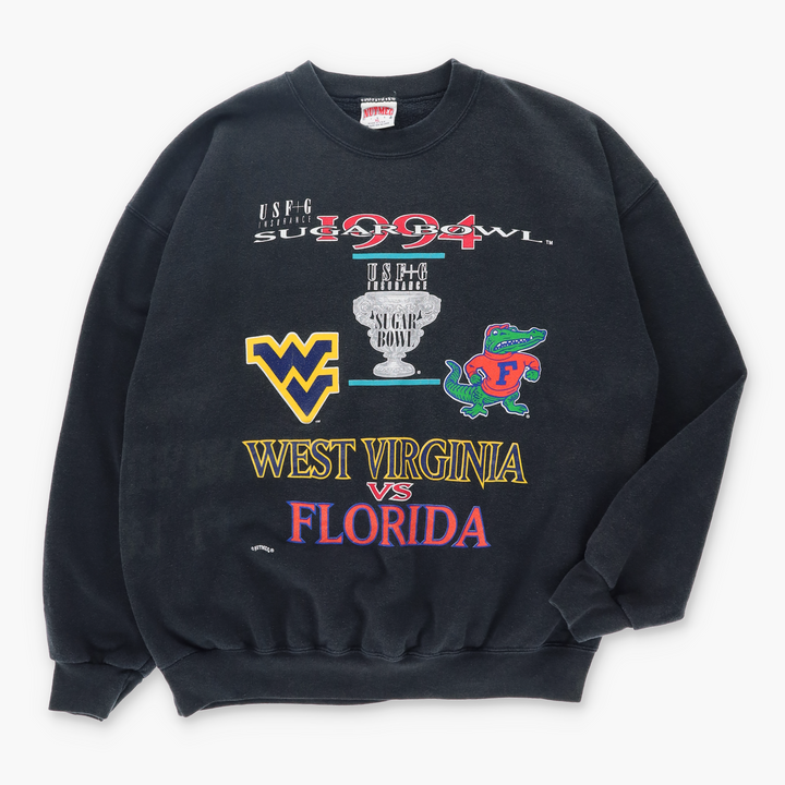 West Virginia v Florida 1996 Sugar Bowl NUTMEG Sweatshirt USA Made (XL)