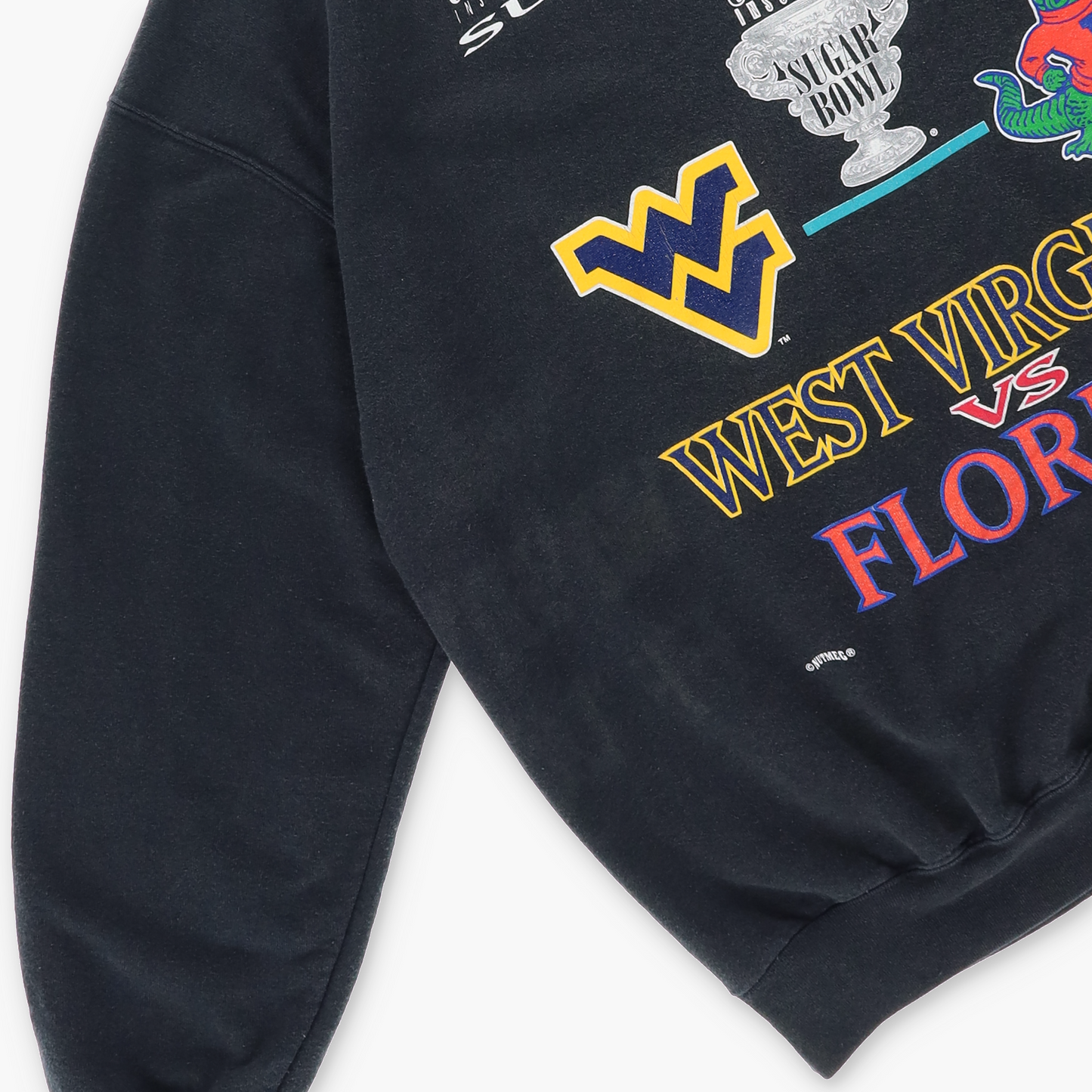 West Virginia v Florida 1996 Sugar Bowl NUTMEG Sweatshirt USA Made (XL)