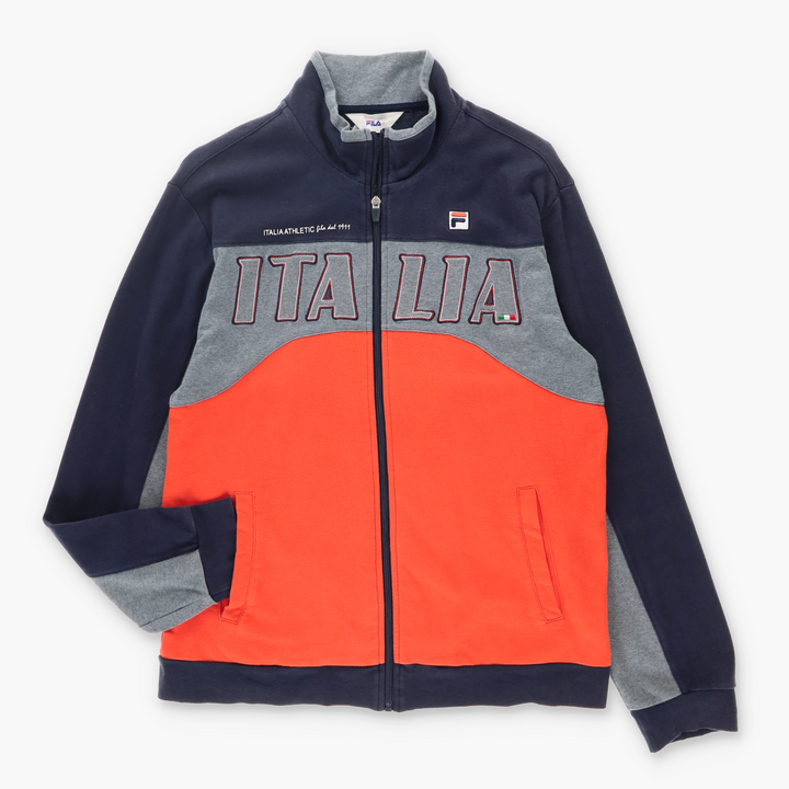FILA Italy "Italia Athletic" Colour Block Full Zip Sweatshirt (M-L)