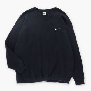 NIKE Swoosh Logo Classic Black Sweatshirt (XL)