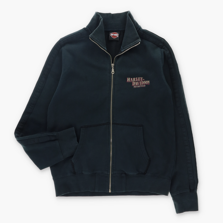 HARLEY DAVIDSON East Coast Y2K Logo Double Sided Full Zip Sweatshirt (L)