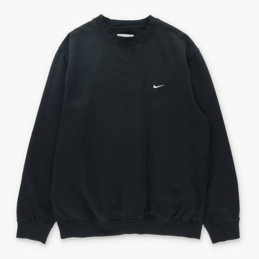 NIKE Classic Swoosh Logo Black Sweatshirt (L)