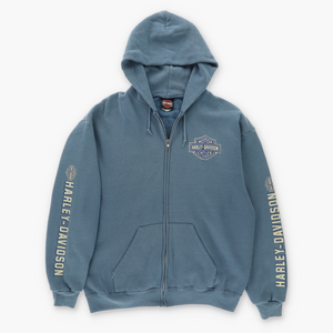 HARLEY DAVIDSON Hollywood All Over Full Zip Hoodie Sweatshirt (M-L)