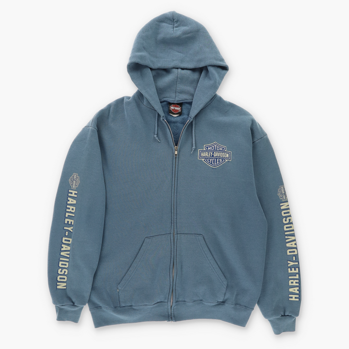 HARLEY DAVIDSON Hollywood All Over Full Zip Hoodie Sweatshirt (M-L)