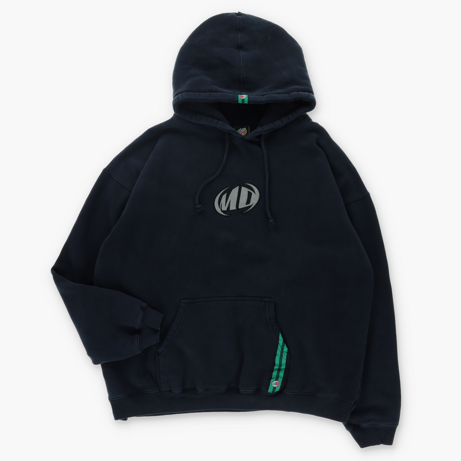 Mountain Dew Y2K Embroidered Logo Hoodie Sweatshirt (XXL)